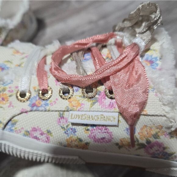 Superga x LoveShackFancy 2750 Flower Fringed Sneakers Sz 8 - Picture 11 of 16